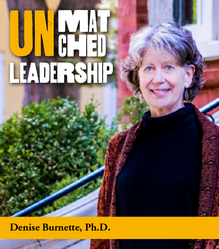 Headshot of Denise Burnette. Text to the left that says