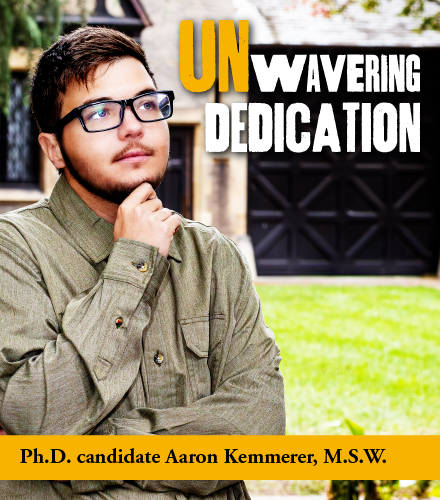 Headshot of Aaron Kemmerer. Text to the right that says